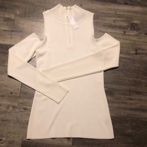 Cold shoulder Cream sweater